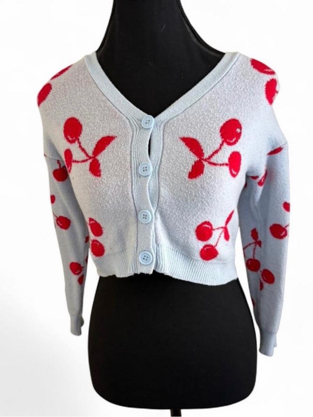 Art class Light Blue Cropped Cardigan Sweater size medium